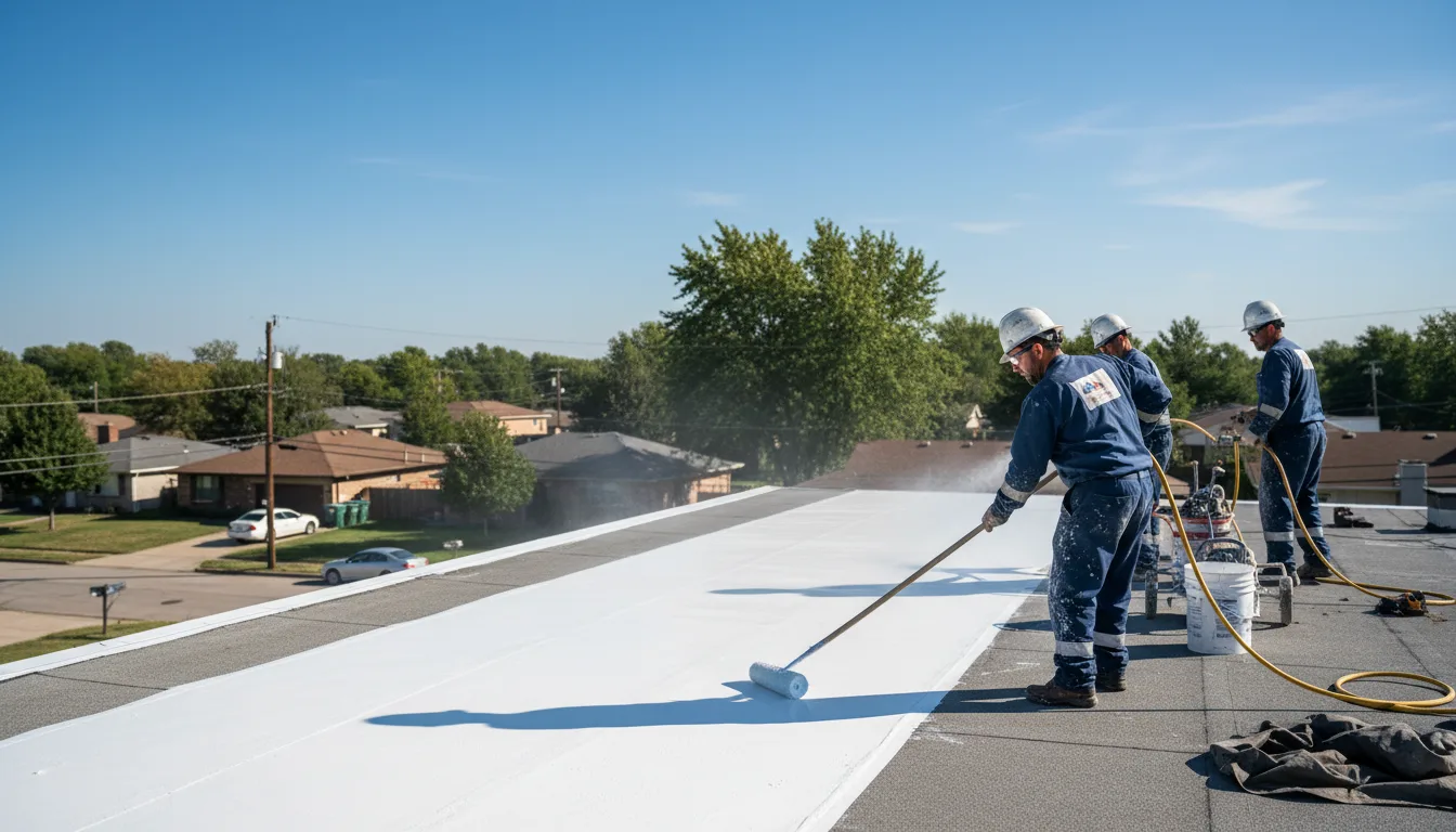Commercial roof coating in Dorset, OH near me